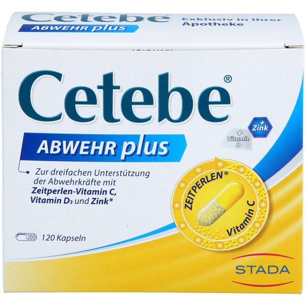 Cetebe Defence Plus Vitamina C+Vitamina D3+Zinco Caps. 120 Capsule-image