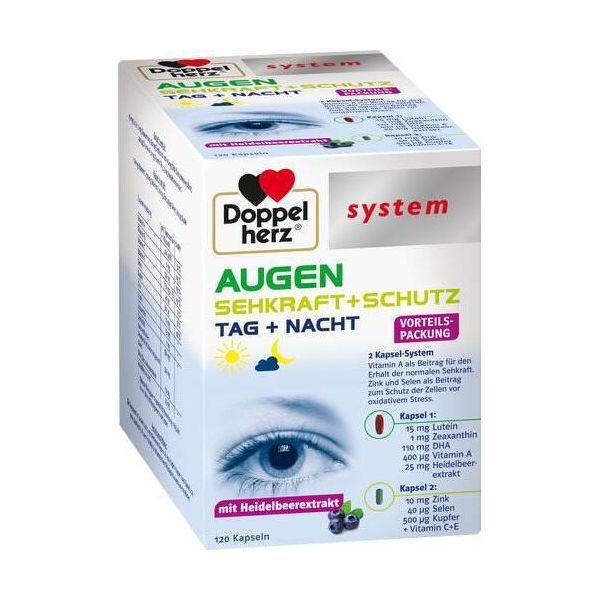 Doppio Cuore Occhi Sistema Di Visione+Protezione Capsule 120 Capsule-image