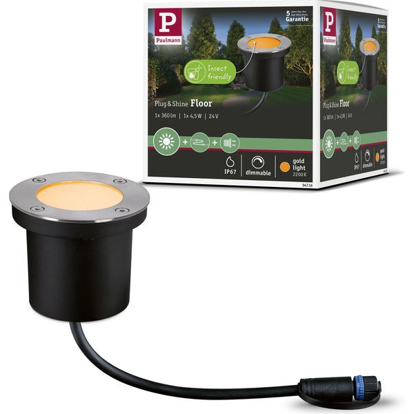 Paulmann Plug & Shine Led Luce Da Incasso A Pavimento Luce Singola A Pavimento Insect-Friendly-image