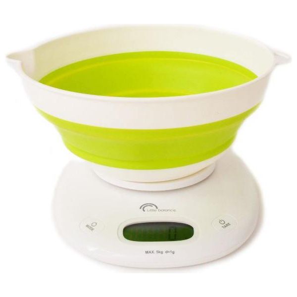Little Balance Lb 8064 Bilancia Da Cucina Little Balance Bol Up, Pieghevole, Bianco / Verde Chiaro-image