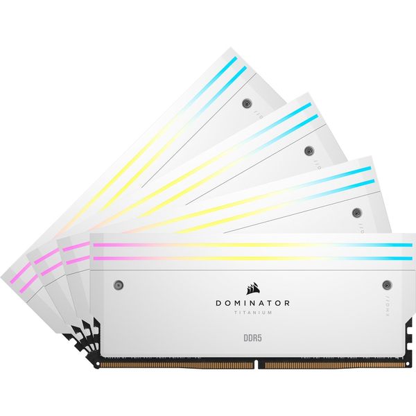 Corsair Dominator Titanium Rgb DDR5 6000Mt/S 64GB 4X16Gb Bianco - 64 Gb-image