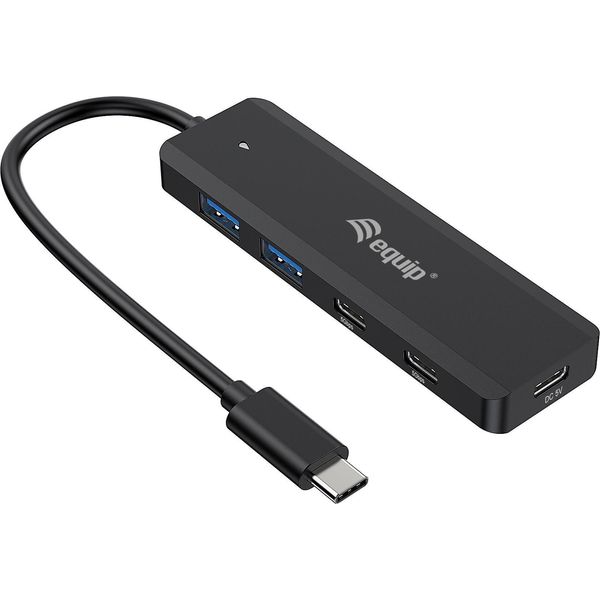 Equip 128964 Equip Hub USB-C A 4 Porte->2Xusb2.0/2Xusb-C/Usb-C 5Gbps Nero-image