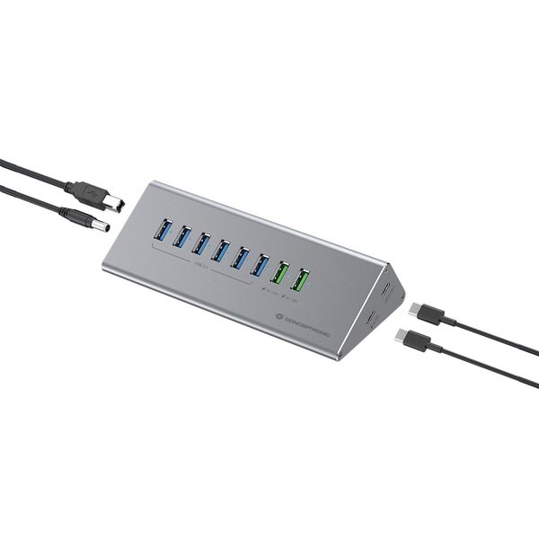 Conceptronic HUBBIES18G Hub Usb CONCEPTRONIC10 Porte 3.0 ->6X3.0 5Gbps M.Netz. Gr-image