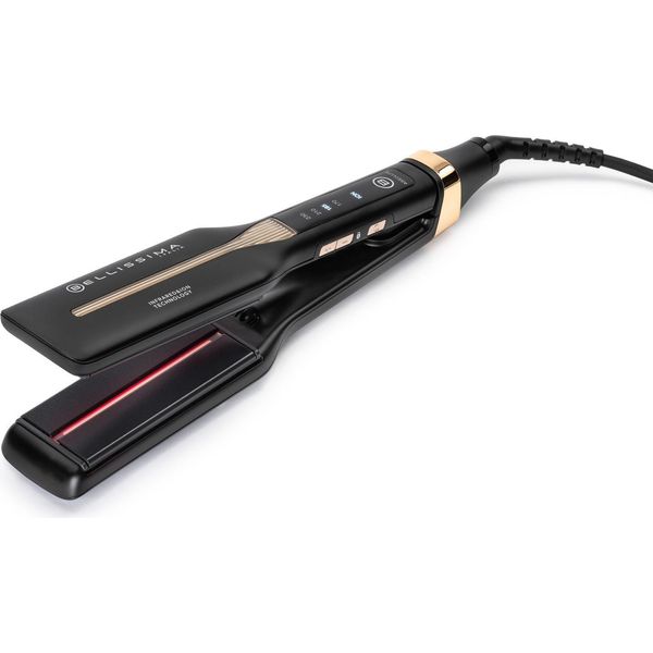 Bellissima Imetec Absolute, Piastra Per Capelli Professionale Con Piastre 4XL, Infrarossi E Tecnologia A Ioni, Controllo Del Calore, Rivestimento In Vetroceramica E Cheratina, 4 Temperature, Beauty Bag-image