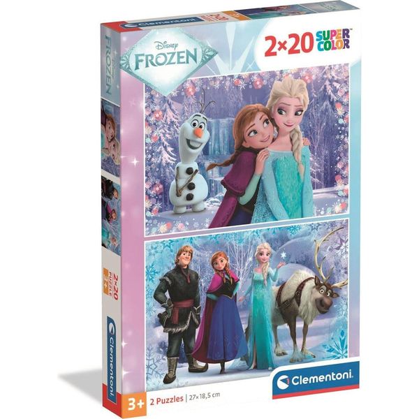 Clementoni Puzzle 2X20 Super Color Frozen 24825-image