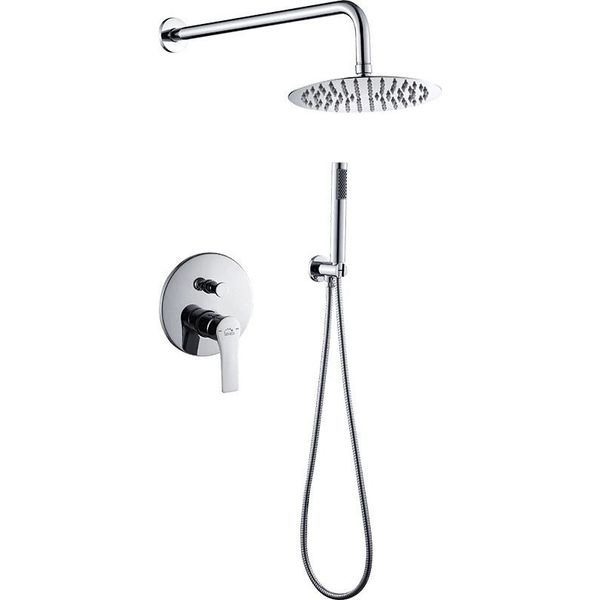 Miscelatore Da Incasso Per Doccia Di Design Con Set Cromato-image