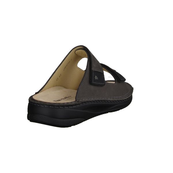 Finn Comfort Psara Supersoft Mule, Uomo, Pelle, Nero, Mellow - Scarpe Da Uomo Sandalo / Mulo, Grigio, Pelle (Sirio/Velour)-image