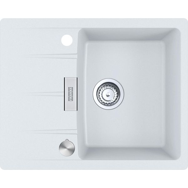 Franke Maris Centro Lavello Da Incasso Fragranit Lavello Cng 611-62 Glacier Manopola In Acciaio Inox Da 45 Cm 114.0681.429-image