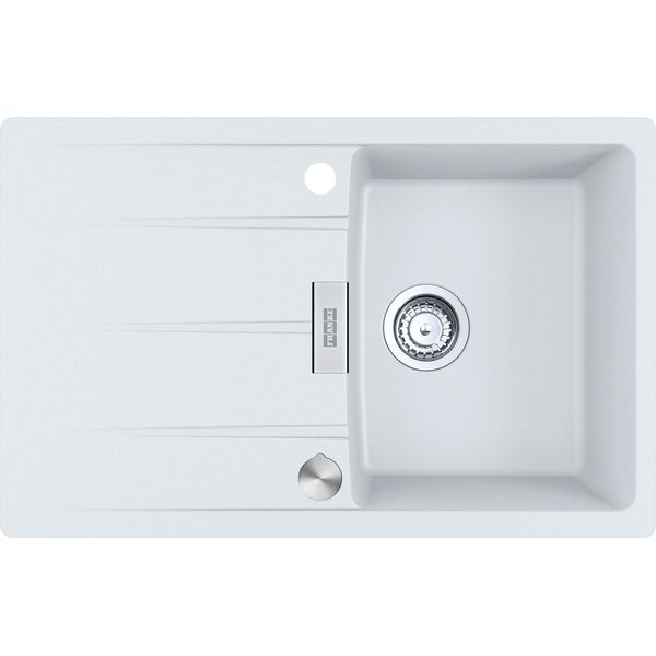 Franke Centro Cng 611-78 Lavello In Glacier Con Manopola Eccentrica In Acciaio Inox / Dimensioni Del Foro 760 X 480 Mm R15 / Lavello In Granito-image