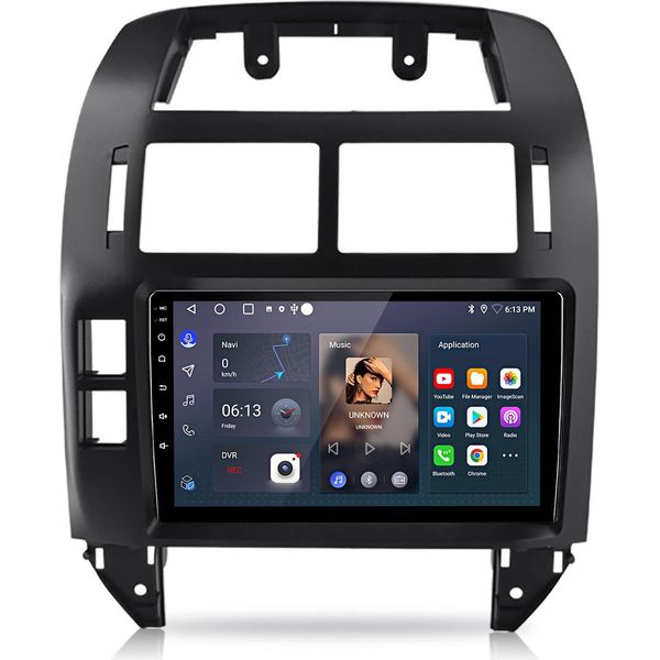 Autoradio Android Da 9 Pollici 6+128 Gb Per Vw Polo (2001-2009) Wireless Carplay Android Auto 4G Wifi Navigazione Gps 8 Core Rds Dsp Dab+ Bluetooth-image