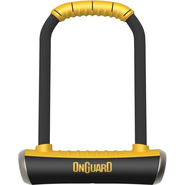 Onguard 8003 U-Lock Pitbull Std 115 X 230 Mm, Ø 14 Mm, Con Supporto, Nero/Giallo-image