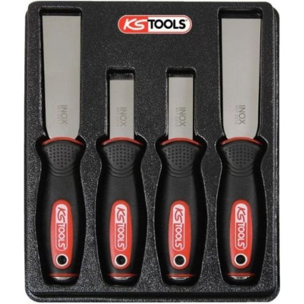 Ks Tools Acciaio Inox Set Di Scalpelli Per Raschiare 4 Pezzi - 907.2210-image