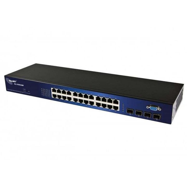 Allnet 127211 Unmanaged L2 Gigabit Ethernet (10/100/1000) 19U Schwarz (ALL-SG8428M)-image