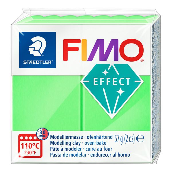 Fimo 8010-501 Argilla Da Modellare Fimo Effect, Indurente Al Forno, Verde Neon, 57 G-image