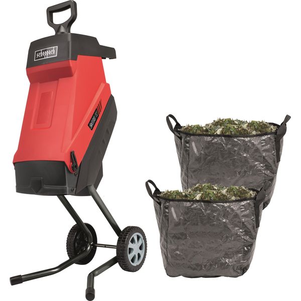 Trituratore Da Giardino Scheppach GS55 Trituratore Elettrico A Lama Per Legno | Motore 2400 W | Spessore Di Taglio 45 Mm Di Diametro | Sacco Di Raccolta Da 45 L-image