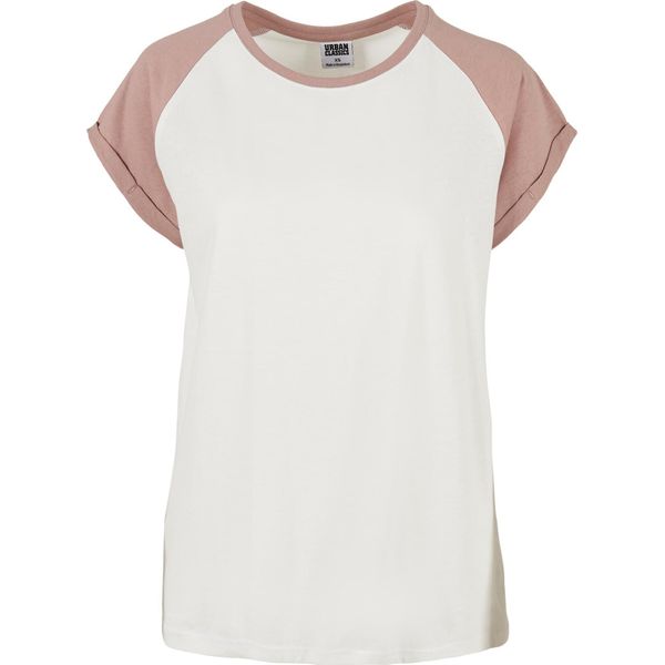Urban Classics Donna - Raglan Top A Contrasto Rosa Sabbia - S-image