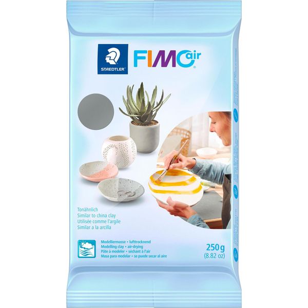 FIMO8103-80 Argilla Per Modellare Ad Aria Fimo, Indurente All'aria, Grigio, 250 G-image