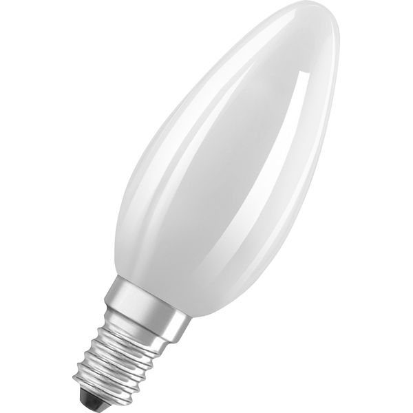 Osram Lampada Led A Filamento Con Base E14, Bianco Caldo (2700K), A Forma Di Candela, 6W, In Sostituzione Di Una Lampadina Da 60W, Opaca, Retrofit Led Classic B-image