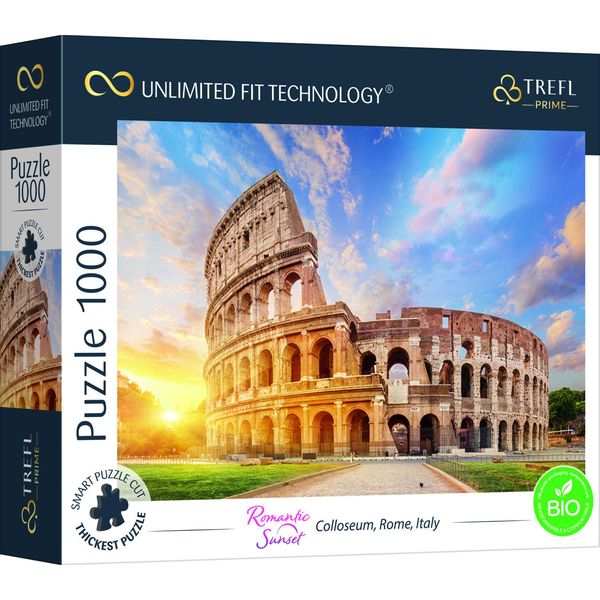 Tramonto Romantico: Colosseo Illuminato Dal Sole, Roma, Italia - Puzzle Uft 1000 Pezzi-image