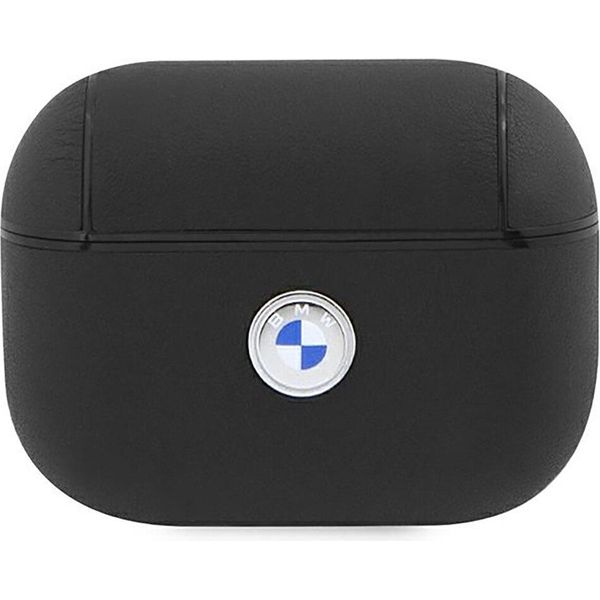 Bmw Bmap2Sslbk Airpods Pro 2 (2022/2023) Cover Czarny/Nero Geniune Pelle Logo Argento-image