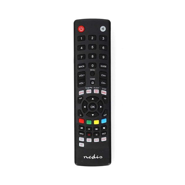 Telecomando Universale | Preprogrammato | 4 Dispositivi | Amazon Prime / Disney + Button / Pulsante Google Play / Pulsante Netflix / Pulsante Youtube | Infrarossi | Nero-image