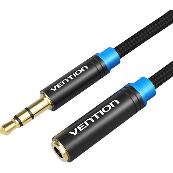 Cable Audio Braided 3.5Mm Male-Female Vention VAB-B06-B500-M 5M Black-image