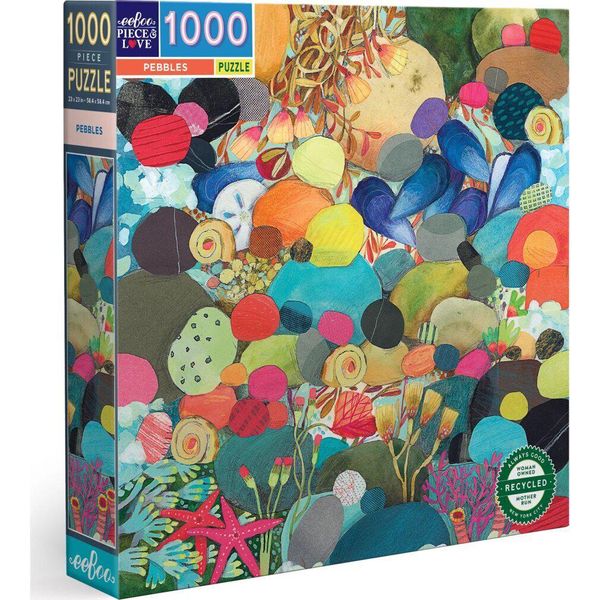Eeboo Puzzle Quadrato Ciottoli 1000 Pezzi-image