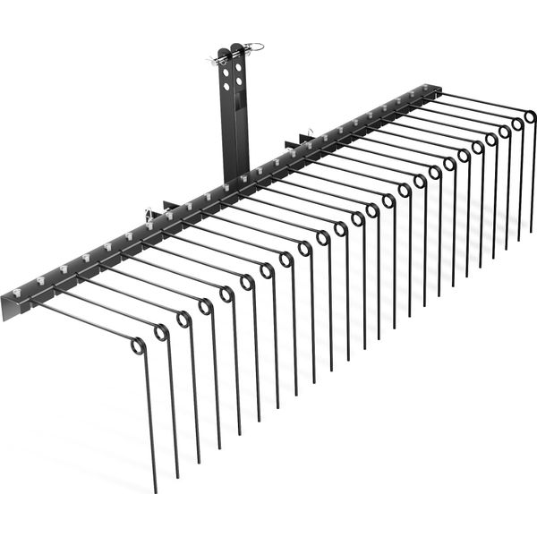 Arieggiatore Wiltec Da 183 Cm Per Tosaerba, Arieggiatore Con 24 Molle A Spirale, Arieggiatore Per Prati, Rastrello Scarificatore Come Rimuovi Muschio-image