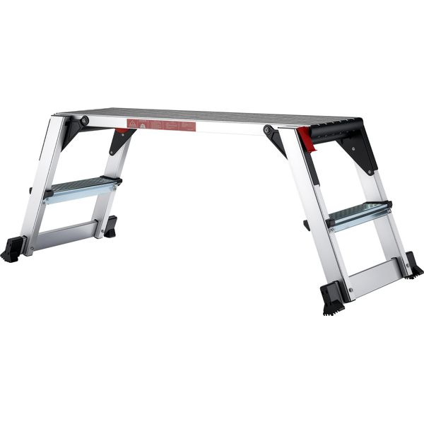 Piattaforma Di Lavoro Pieghevole In Alluminio Wiltec, Piattaforma Di Lavoro Mobile Con Superficie Di Lavoro Di 95 X 30 Cm, Sgabello Per Costruzioni A Secco, Ponteggio Portatile-image