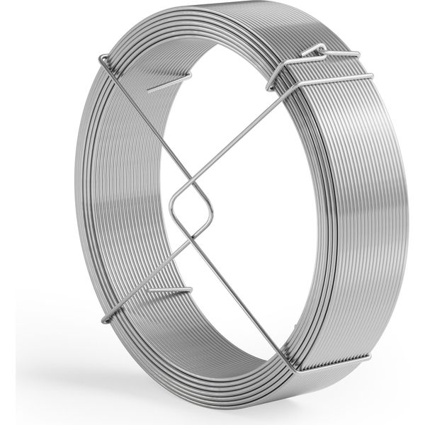 Filo Da Giardino Wiltec Ø 1,5 Mm, Filo Per Avvolgimento 50 M, Filo Per Legatura In Acciaio Zincato, Filo Per Piante Con Ragno Di Svolgimento, Versatile Filo Flessibile Per Artigianato-image