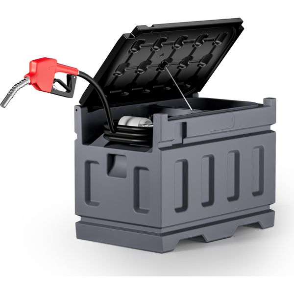 Sistema Di Serbatoi Mobili Wiltec Da 180 L Con Pompa Da 12 V, Serbatoio Per Gasolio, Sistema Di Serbatoi Diesel Portatili Per Un Rifornimento Flessibile-image