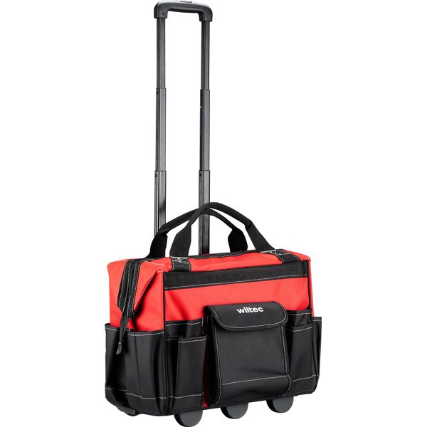 Carrello Porta Attrezzi Wiltec 46 X 25 X 37 Cm Fino A 40 Kg, Valigia Porta Attrezzi Con Ruote 19 Scomparti, Carrello Porta Attrezzi Con Base Rinforzata, Robusta Borsa Porta Attrezzi-image