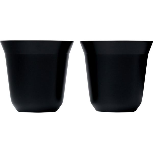 Tazza Da Espresso "Duo"", Acciaio Inox, 80Ml - Confezione Da 2 PF4495 (Taglia Unica) (Nero)"-image