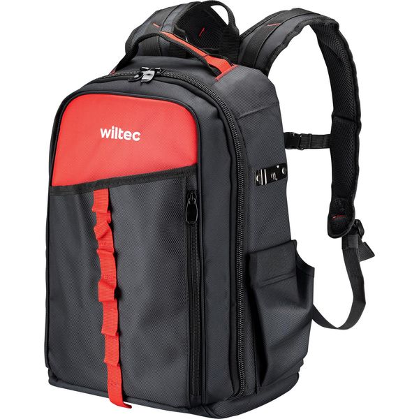 Zaino Porta Attrezzi Wiltec 33 X 20 X 43 Cm Fino A 30 Kg, Borsa Porta Attrezzi A 16 Scomparti, Zaino Porta Attrezzi Imbottito, Borsa Porta Attrezzi Robusta-image