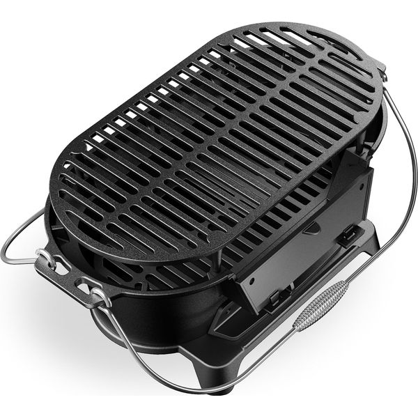 Pentola Per Barbecue In Ghisa Wiltec, Barbecue Per Carbonella Con Efficiente Accumulo Di Calore, Barbecue A Carbonella Con Sistema Di Aspirazione, Pentola In Ghisa Portatile-image