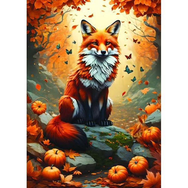 Puzzle Alipson Volpe E Farfalle - 500 Pezzi - Giocattolo Colorato-image