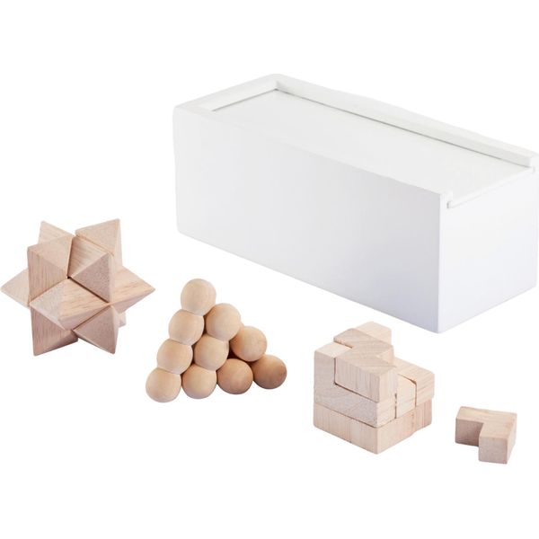 Xd Collection - Gioco Di Allenamento Del Cervello 3-Pack - Legno XD536 (Taglia Unica) (Bianco)-image