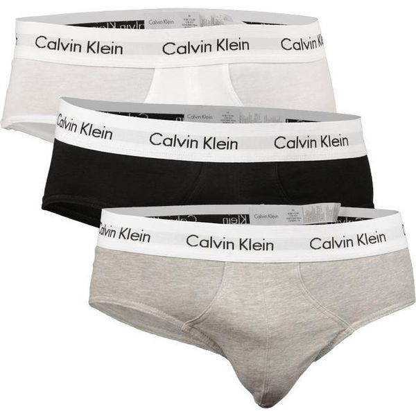 3 Slip Calvin Klein Mod. U2661G Nero/Grigiobianco Taglia: S-image
