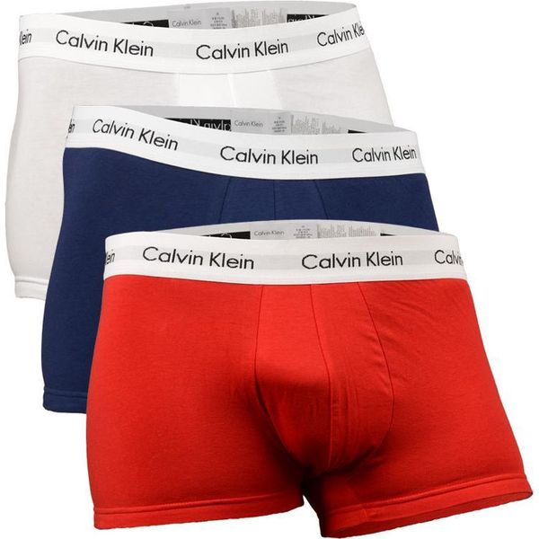 3 Boxer Calvin Klein Mod. U2664G Rosso/Biancoblu Taglia: S-image