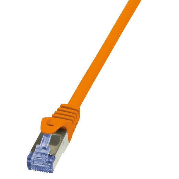 Logilink Professional CQ3028S Cavo Patch Logilink, Cat. 6A, S/Ftp, 0,5 M, Arancio-image