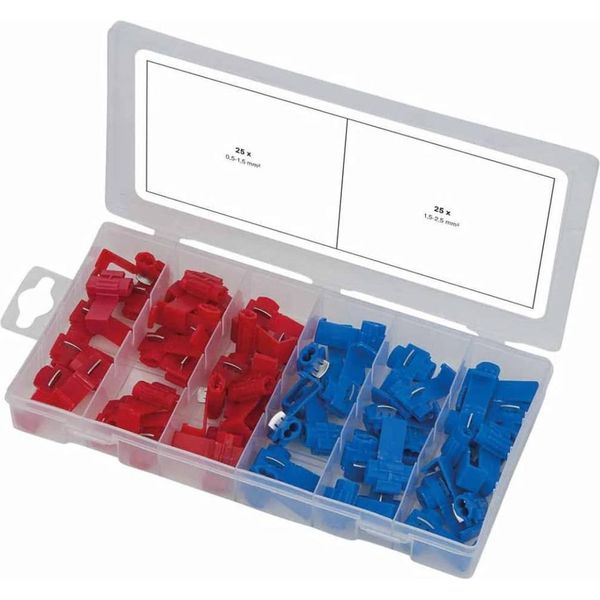 Ks Tools Assortimento Di 50 Pezzi Di Connettori Di Derivazione-image