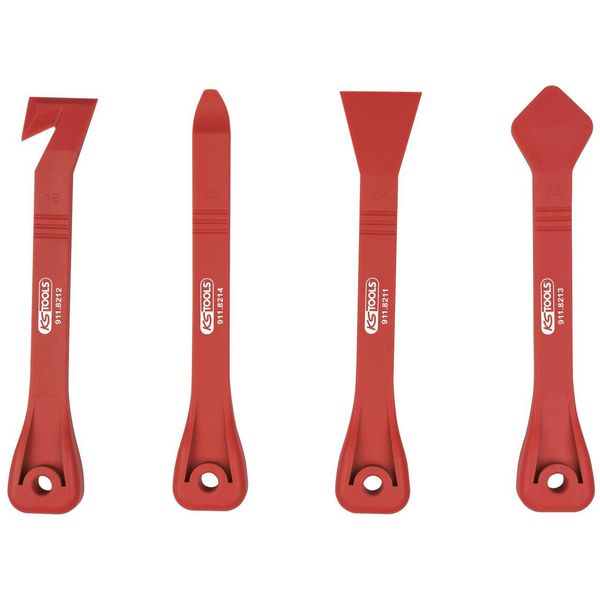 Ks Tools Set Di Cunei E Raschietti Per Vetro In Plastica, 4 Pezzi - 911.8210-image