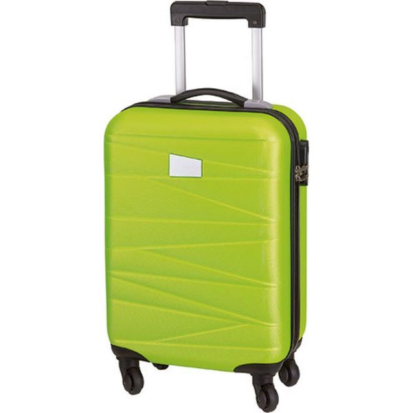 L-Merch 56-02044 | Valigia Trolley Padova - Colore: Verde Chiaro - Misure: 55 X 35 X 20 Cm-image