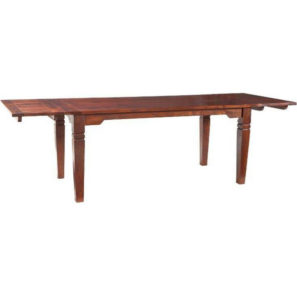 MASSIVMOEBEL24 | Tavolo Da Pranzo Allungabile In Legno Di Acacia 160X90X76 Nougat Laccato Oxford #120-image