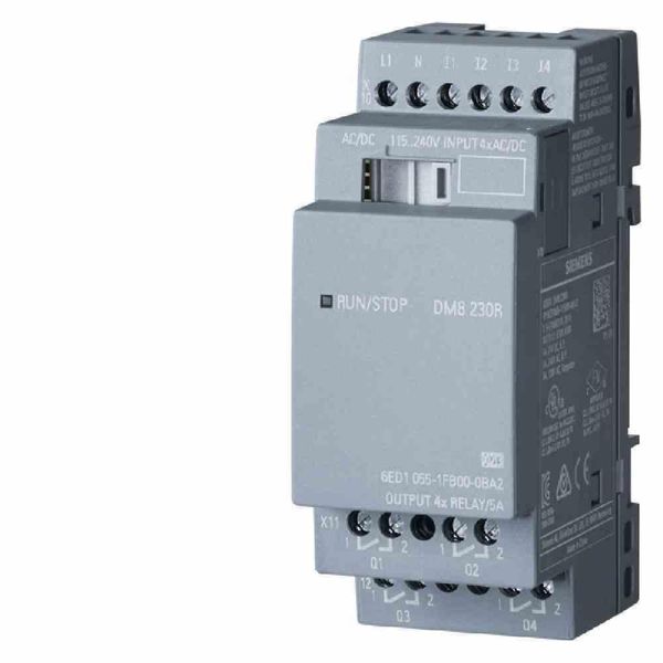 Modulo Di Espansione Plc Siemens Logo! DM8 230R 0BA2 6ED1055-1FB00-0BA2 115 V/Ac, 230 V/Ac, 115 V/Dc, 230 V/Dc (6ED1055-1FB00-0BA2)-image