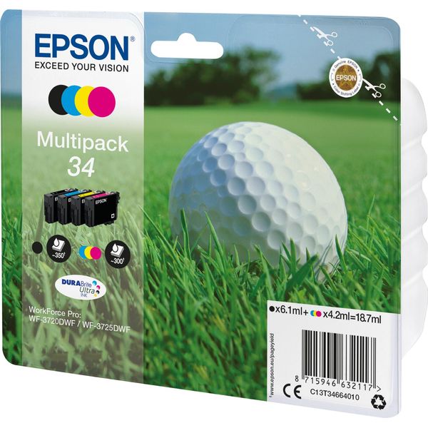 Epson Cartucce Inchiostro Multipack 4 Colori Durabrite Ultra C13T34664020 Workforce Pro-image