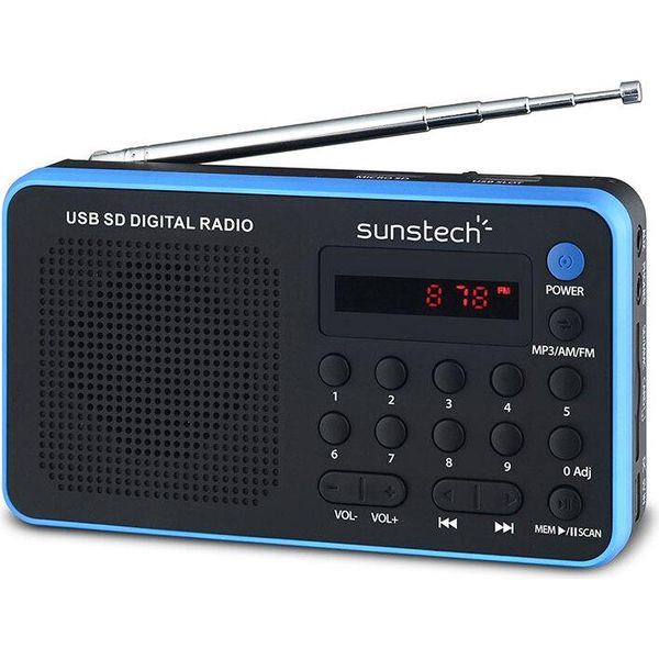 Sunstech RPDS32BL/ Radio Portatile Nera E Blu-image