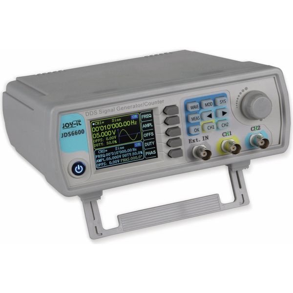 Joy-It JDS6600 Generatore Di Funzioni Alimentato Dalla Rete 0 Hz - 60 Mhz A 2 Canali, Seno, Triangolo, Quadrato, Impulso, Rumore, Curva Di Lorentz (JT-JDS6600)-image