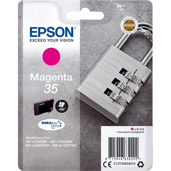 Epson Padlock C13T35834020 Cartuccia D'inchiostro 1 Pz Originale Resa Standard Magenta-image
