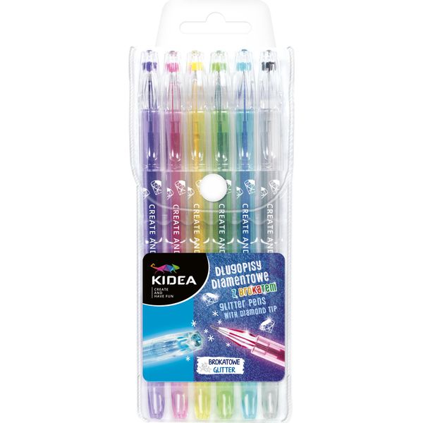 Penne Diamantate Glitterate 6 Colori Kidea-image